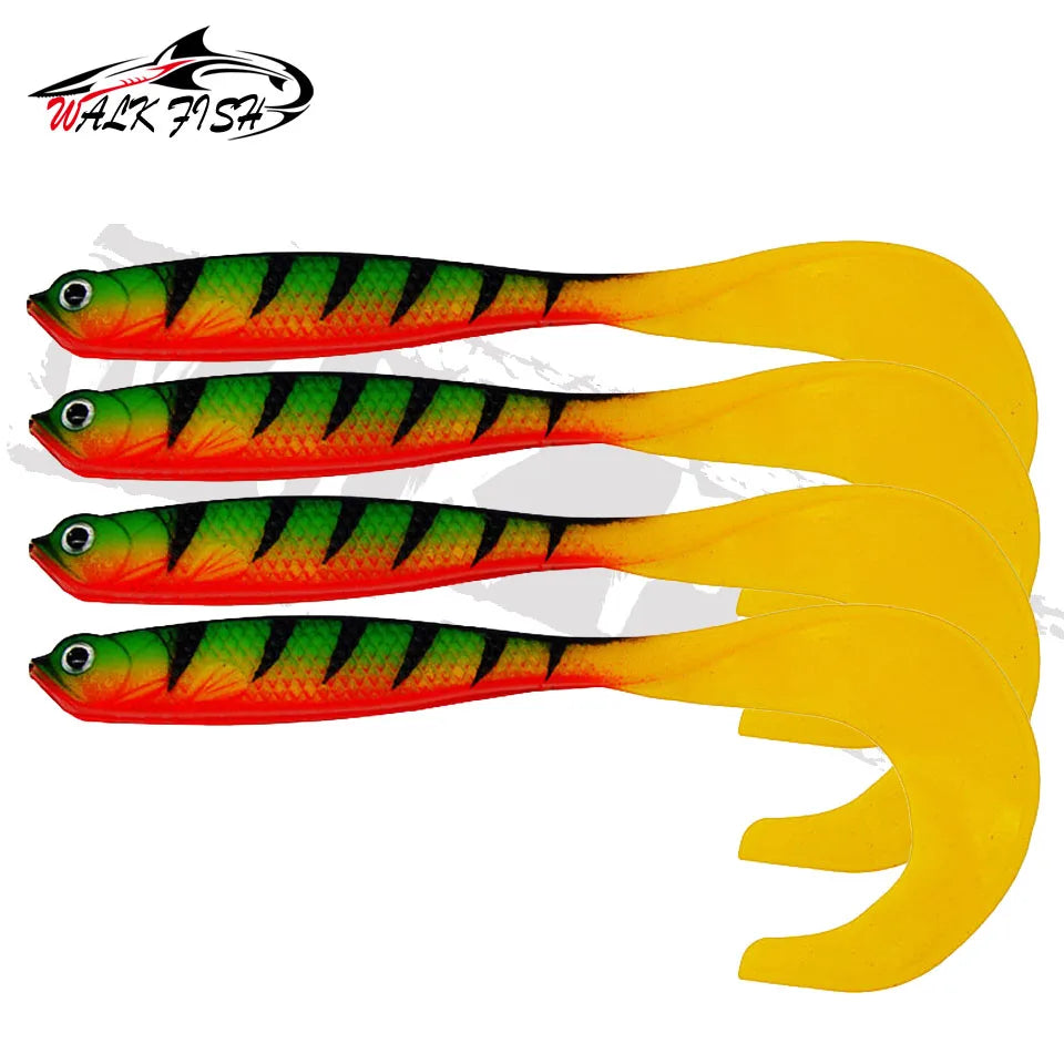 シャッドテールワーム 12.5cm 5.5g 4本入 全8色 WALK FISH / ウォークフィッシュ