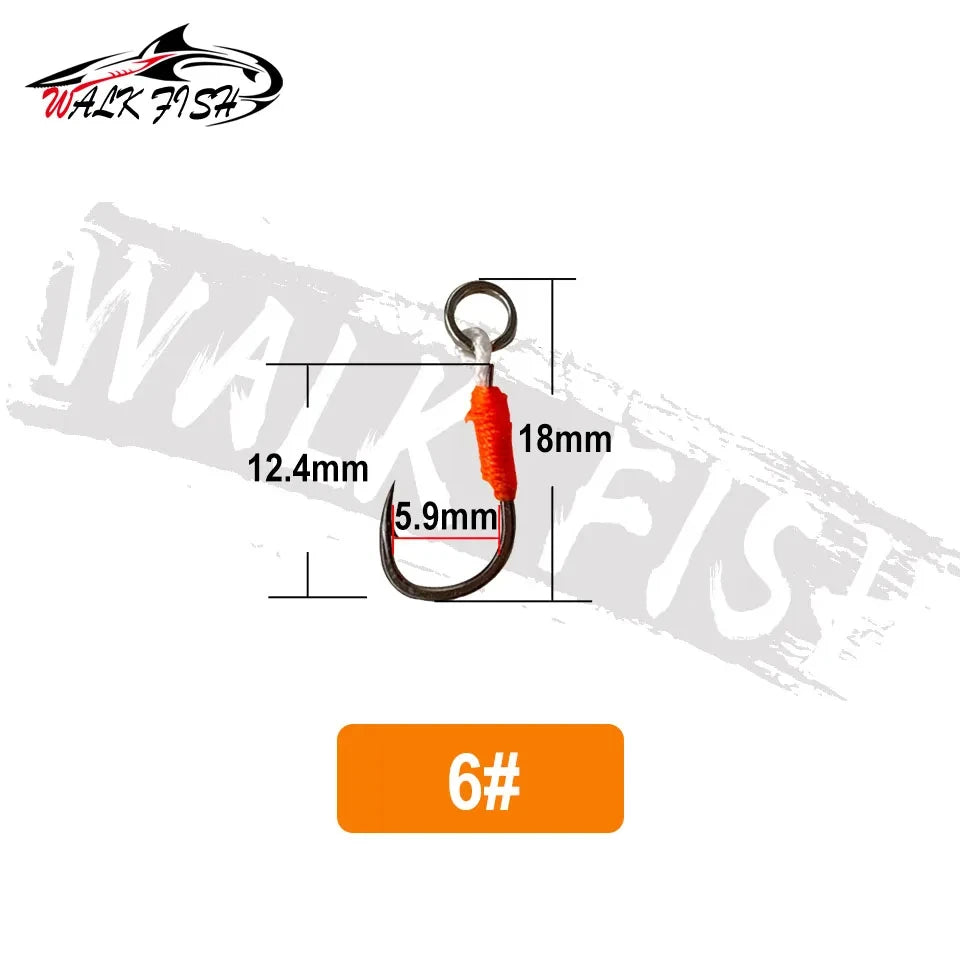 アシストフック シングル 18〜23mm 6#〜10# 10本入 WALK FISH / ウォークフィッシュ