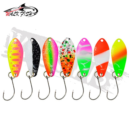 スプーン 31mm 3g シングルフック 全7色 WALK FISH / ウォークフィッシュ