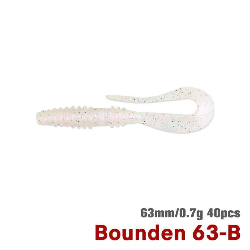 バウンデン グラブワーム 63mm/0.7g 40本入り TSURINOYA / ツリノヤ