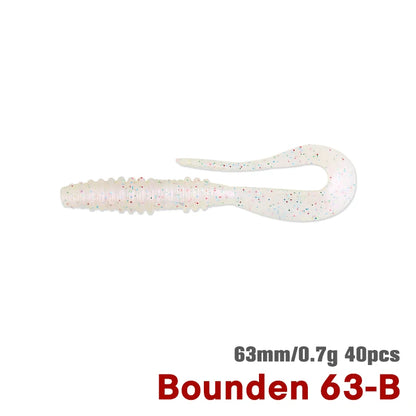 バウンデン グラブワーム 63mm/0.7g 40本入り TSURINOYA / ツリノヤ