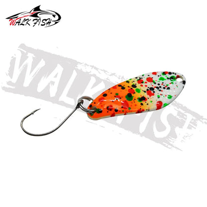 スプーン 31mm 3g シングルフック 全7色 WALK FISH / ウォークフィッシュ
