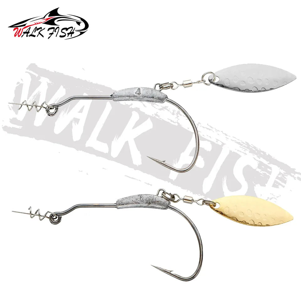 ウェイテッドフック スプーン付き 2〜9g 3本入 WALK FISH / ウォークフィッシュ