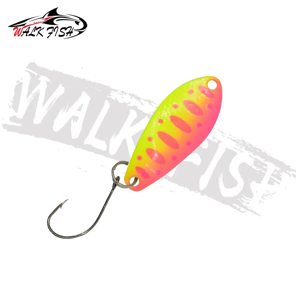 スプーン 31mm 3g シングルフック 全7色 WALK FISH / ウォークフィッシュ