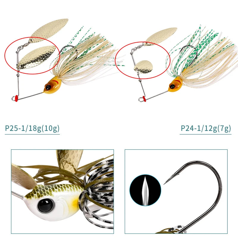 スピナーベイト M3 7g/10g TSURINOYA / ツリノヤ