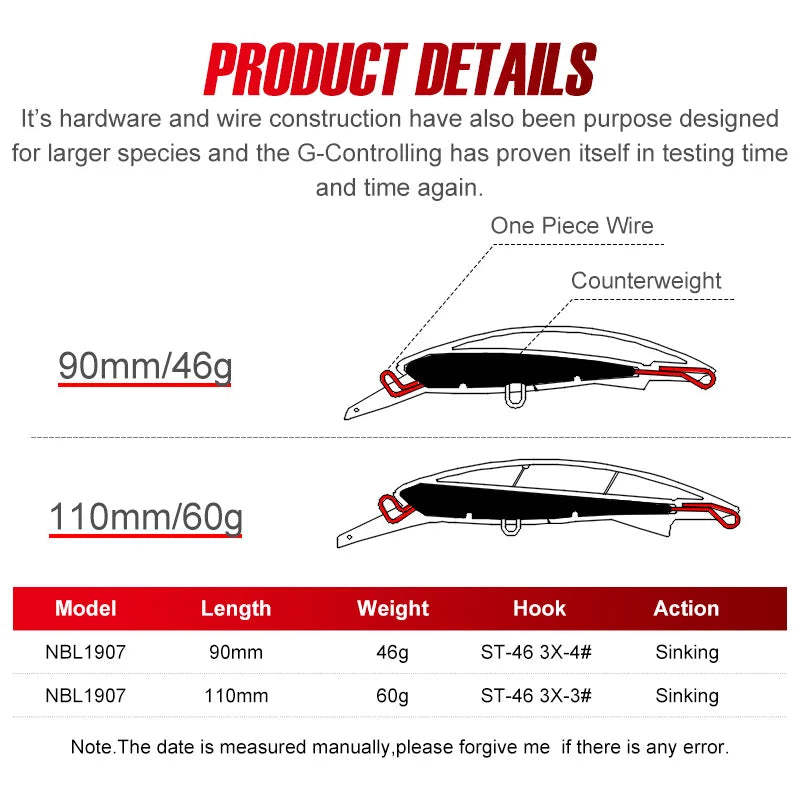 G-コントロール 90mm/46g・110mm/60g NOEBY / ノービ