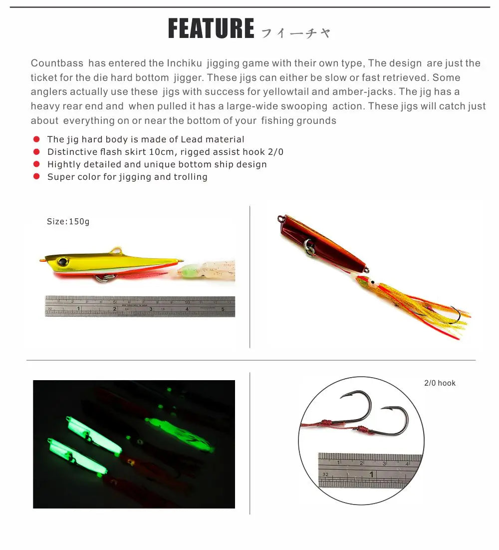 ライズジグ ブレード 80g COUNTBASS / カウントバス