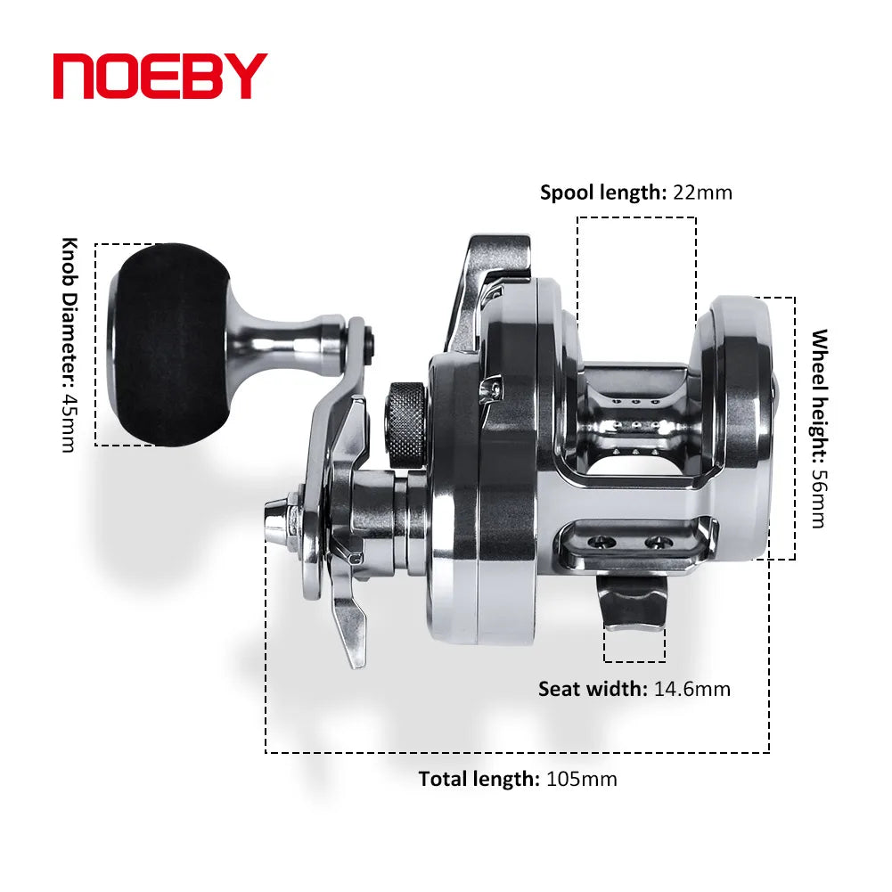 NOEBY / ノービ JG1500/2500 スロージギングリール ギア比5.2:1