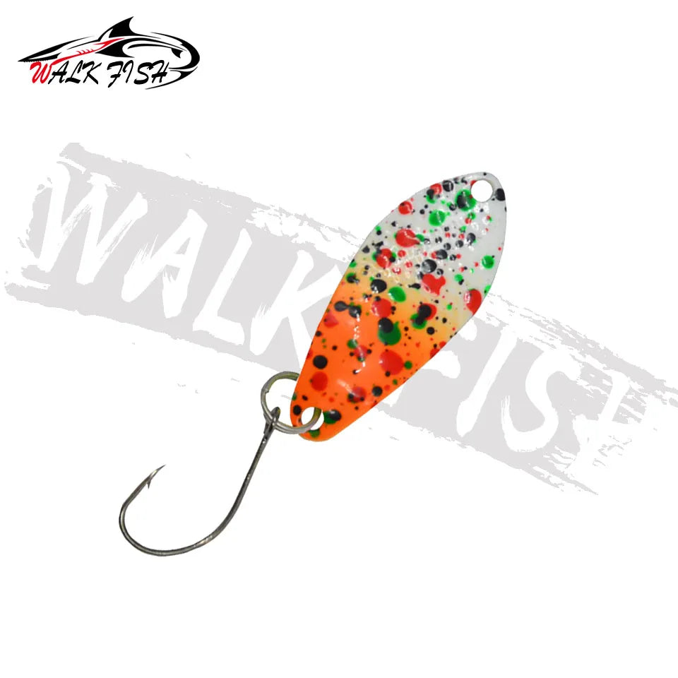 スプーン 31mm 3g シングルフック 全7色 WALK FISH / ウォークフィッシュ