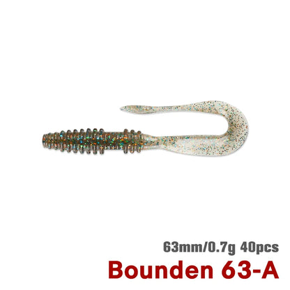 バウンデン グラブワーム 63mm/0.7g 40本入り TSURINOYA / ツリノヤ
