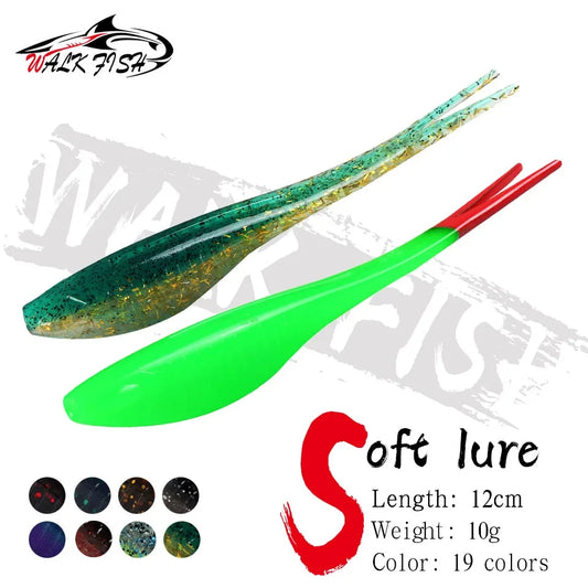 スプリットテールワーム 120mm 10g フローティング 5本入 WALK FISH / ウォークフィッシュ