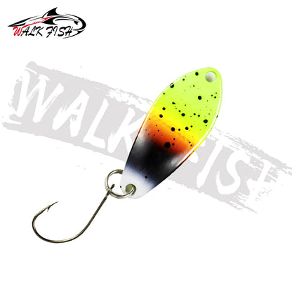 スプーン 31mm 3g シングルフック 全7色 WALK FISH / ウォークフィッシュ