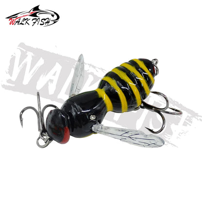 虫型トップウォーター 40mm 4.5g フローティング WALK FISH / ウォークフィッシュ