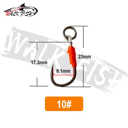 アシストフック シングル 18〜23mm 6#〜10# 10本入 WALK FISH / ウォークフィッシュ