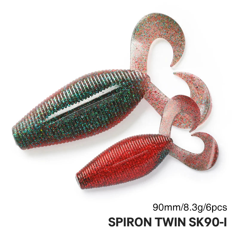 スパイロンツイン 90mm/8.5g 6本入り TSURINOYA / ツリノヤ