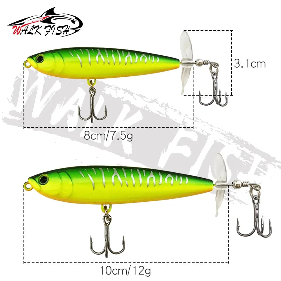 ウェイクベイト(ペラ付きペンシル) 80/100mm 7.5/12g WALK FISH / ウォークフィッシュ