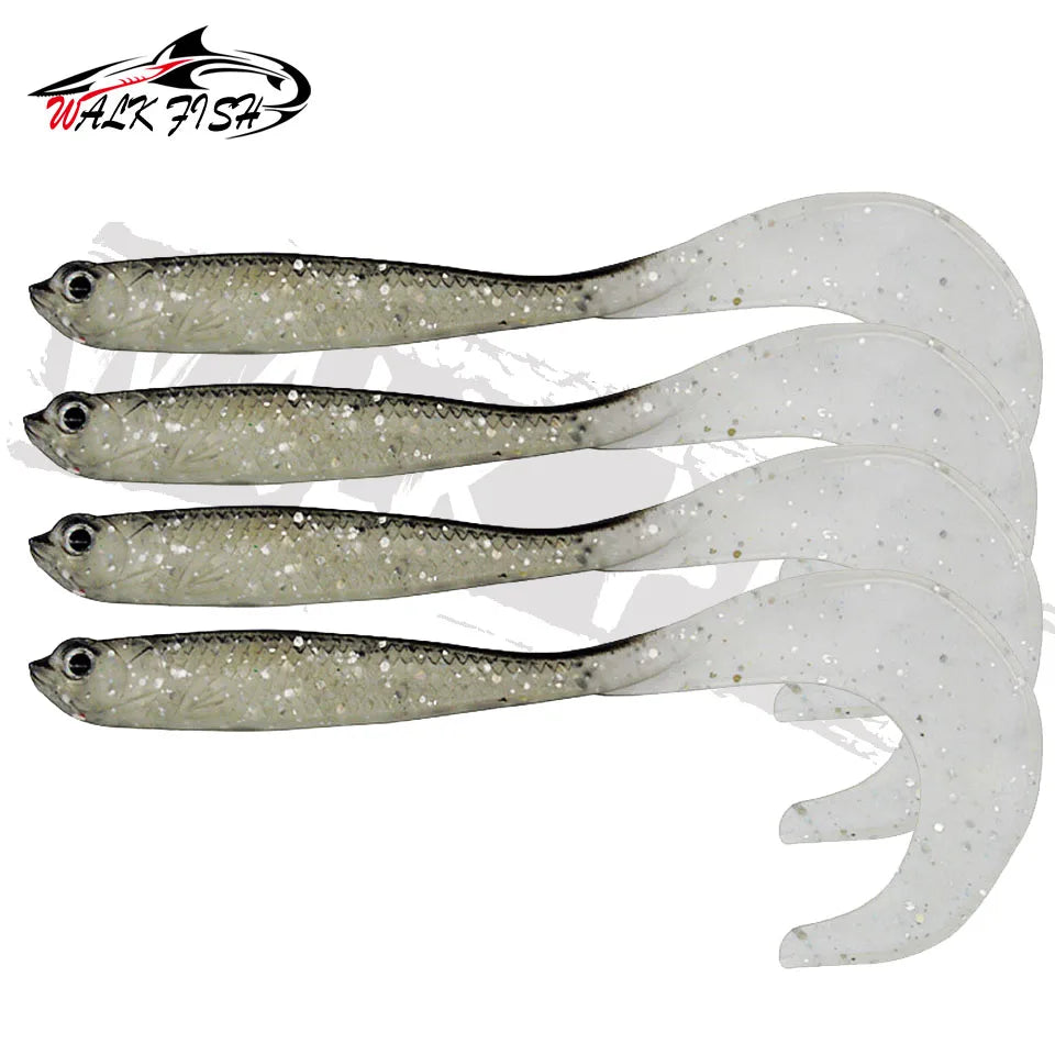シャッドテールワーム 12.5cm 5.5g 4本入 全8色 WALK FISH / ウォークフィッシュ
