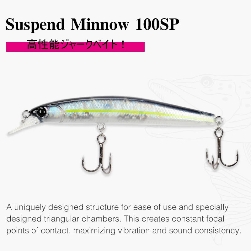 DW70 100SP サスペンドミノー 100mm/9.5g TSURINOYA / ツリノヤ
