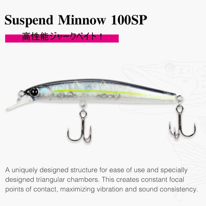 DW70 100SP サスペンドミノー 100mm/9.5g TSURINOYA / ツリノヤ