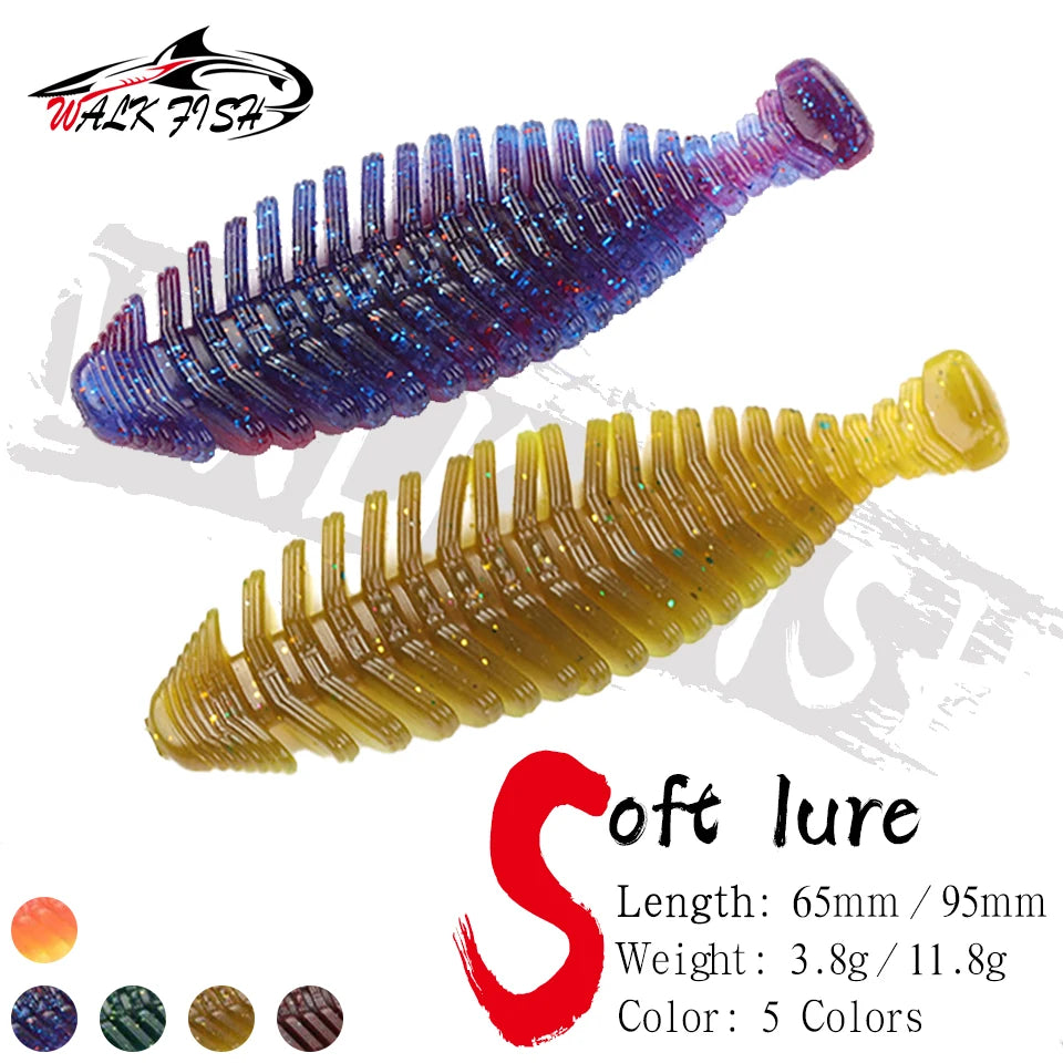 シャッドテールワーム 65/95mm 4/6本入 WALK FISH / ウォークフィッシュ