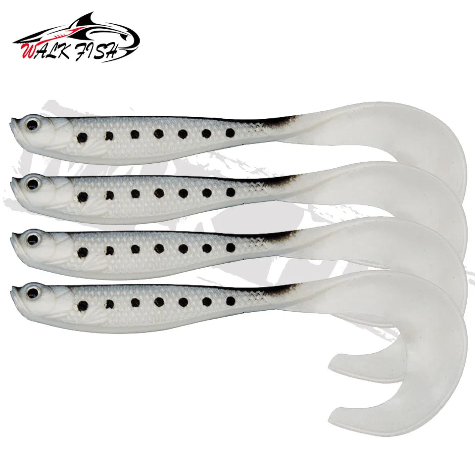 シャッドテールワーム 12.5cm 5.5g 4本入 全8色 WALK FISH / ウォークフィッシュ