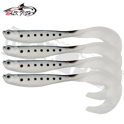 シャッドテールワーム 12.5cm 5.5g 4本入 全8色 WALK FISH / ウォークフィッシュ