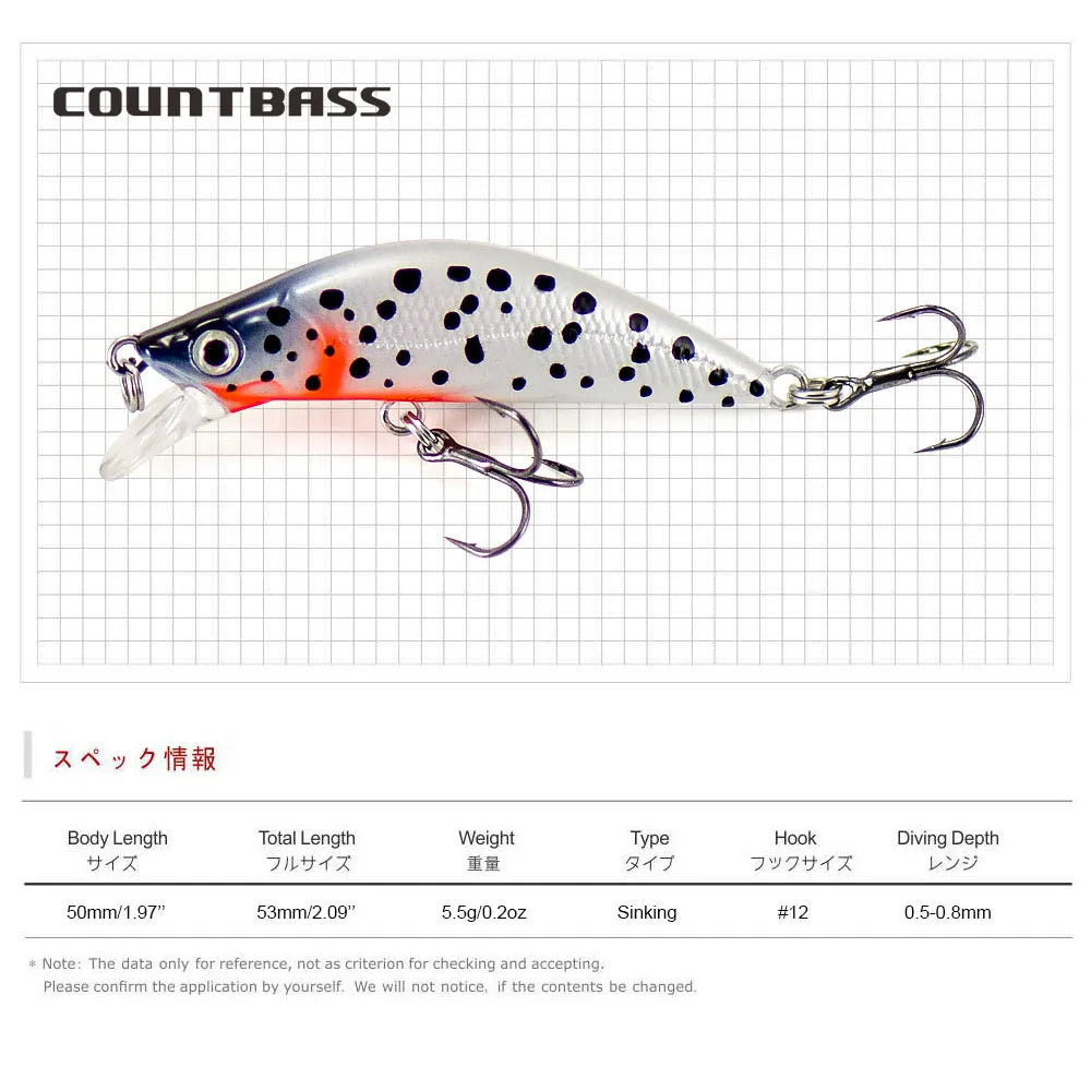 トラウトチューン 50mm/5.5g COUNTBASS / カウントバス