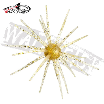 ウニ型ワーム 40〜110mm 0.5〜8.7g TPE 3個入 全9色 WALK FISH / ウォークフィッシュ