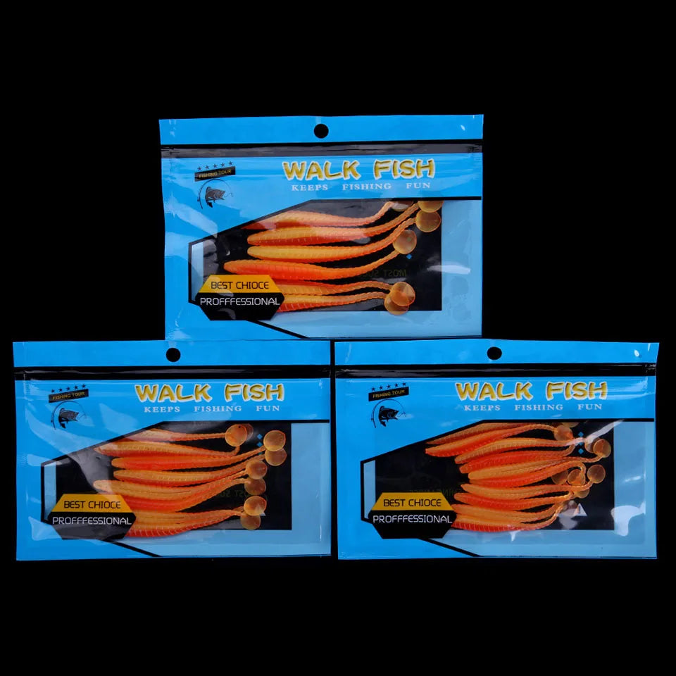 ストレートワーム 7.5/9.5/10.5cm 塩入り WALK FISH / ウォークフィッシュ