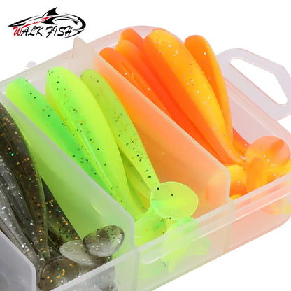 シャッドテールワーム 5〜7cm 50本入 ケース付き WALK FISH / ウォークフィッシュ