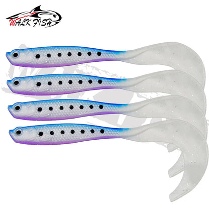 シャッドテールワーム 12.5cm 5.5g 4本入 全8色 WALK FISH / ウォークフィッシュ