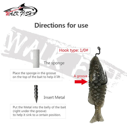 フィッシュ型ワーム 65/90mm 4.8/11.5g WALK FISH / ウォークフィッシュ