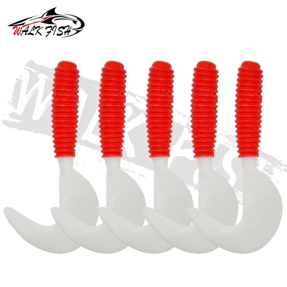 グラブワーム ツインテール 5/6/7cm 10本入 WALK FISH / ウォークフィッシュ