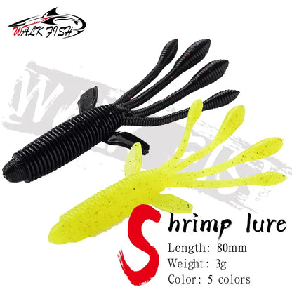 シュリンプワーム 80mm 3g 10本入 WALK FISH / ウォークフィッシュ