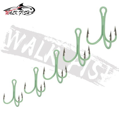 トレブルフック 蓄光 2/4/6/8/10# 10本入 WALK FISH / ウォークフィッシュ