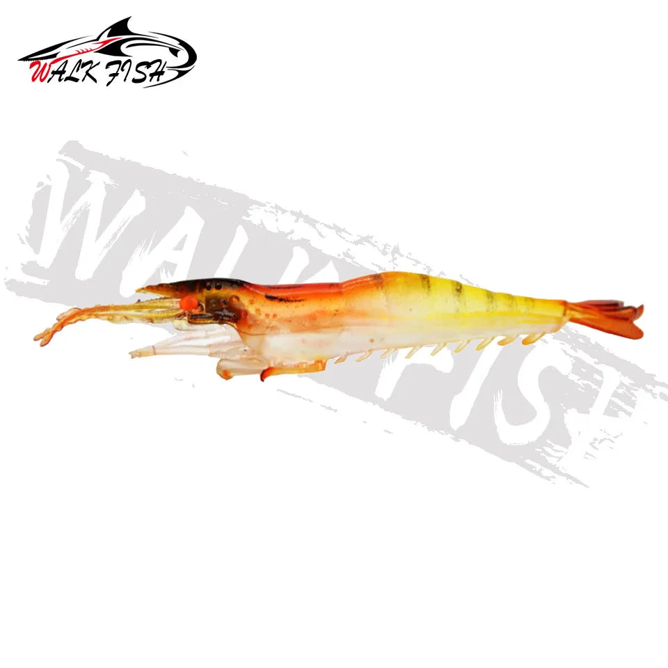 シュリンプワーム 90mm 3.8g 蓄光アイ 5本入 WALK FISH / ウォークフィッシュ