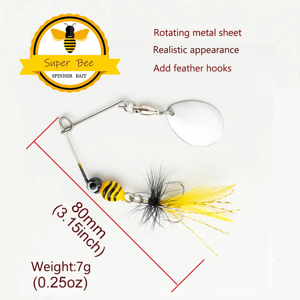 スピナーベイト 80mm 7g フェザー付き WALK FISH / ウォークフィッシュ