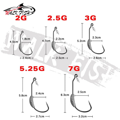 ウェイテッドフック 2〜7g 5本入 WALK FISH / ウォークフィッシュ