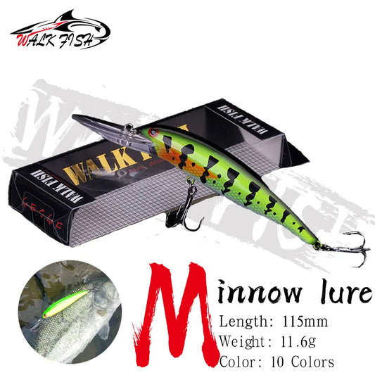 ミノー 115mm 11.6g 潜行3〜4m WALK FISH / ウォークフィッシュ