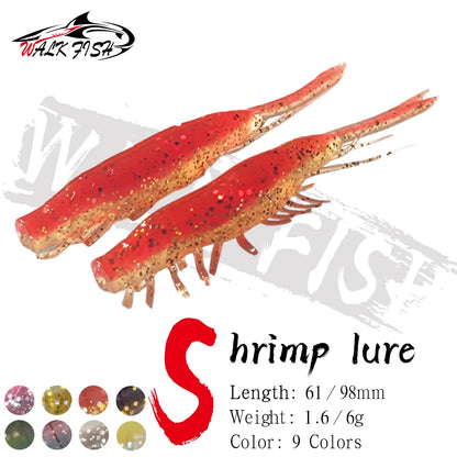 シュリンプワーム 61/98mm 1.6/6g 塩入り WALK FISH / ウォークフィッシュ
