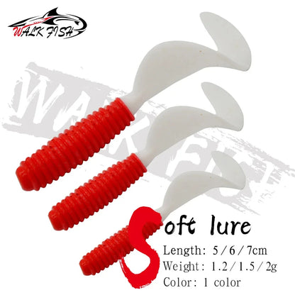 グラブワーム ツインテール 5/6/7cm 10本入 WALK FISH / ウォークフィッシュ