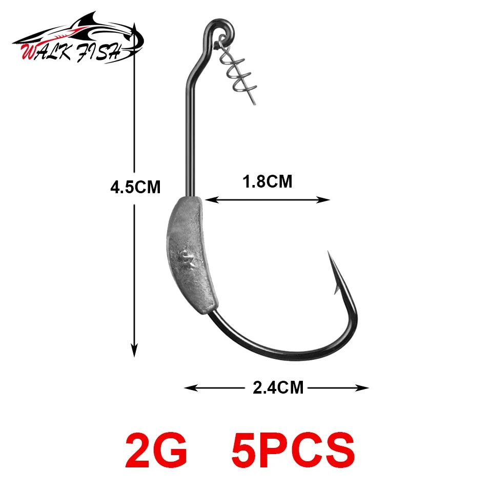 ウェイテッドフック 2〜7g 5本入 WALK FISH / ウォークフィッシュ