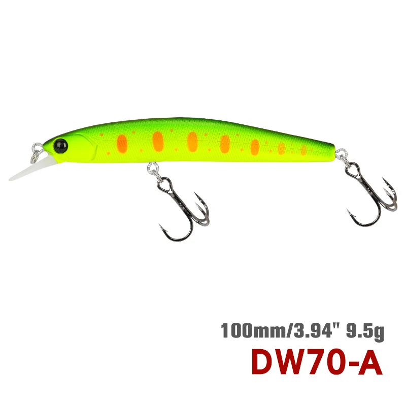 DW70 100SP サスペンドミノー 100mm/9.5g TSURINOYA / ツリノヤ