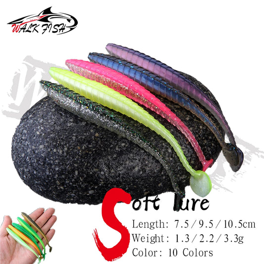 ストレートワーム 7.5/9.5/10.5cm 塩入り WALK FISH / ウォークフィッシュ