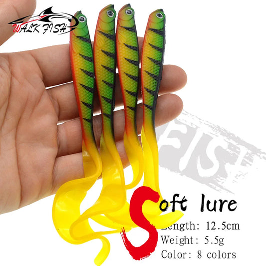 シャッドテールワーム 12.5cm 5.5g 4本入 全8色 WALK FISH / ウォークフィッシュ