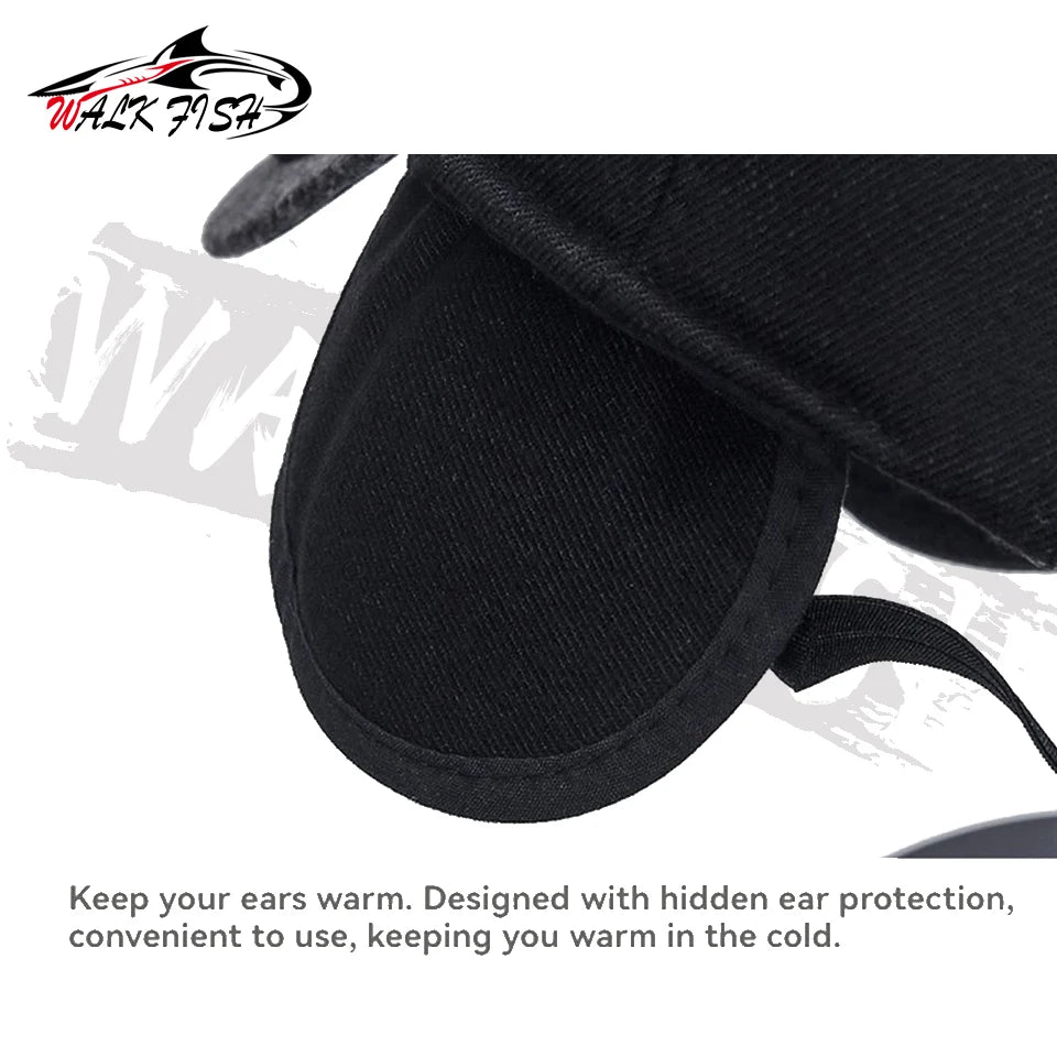 フィッシングキャップ 冬用 耳当て付き WALK FISH / ウォークフィッシュ