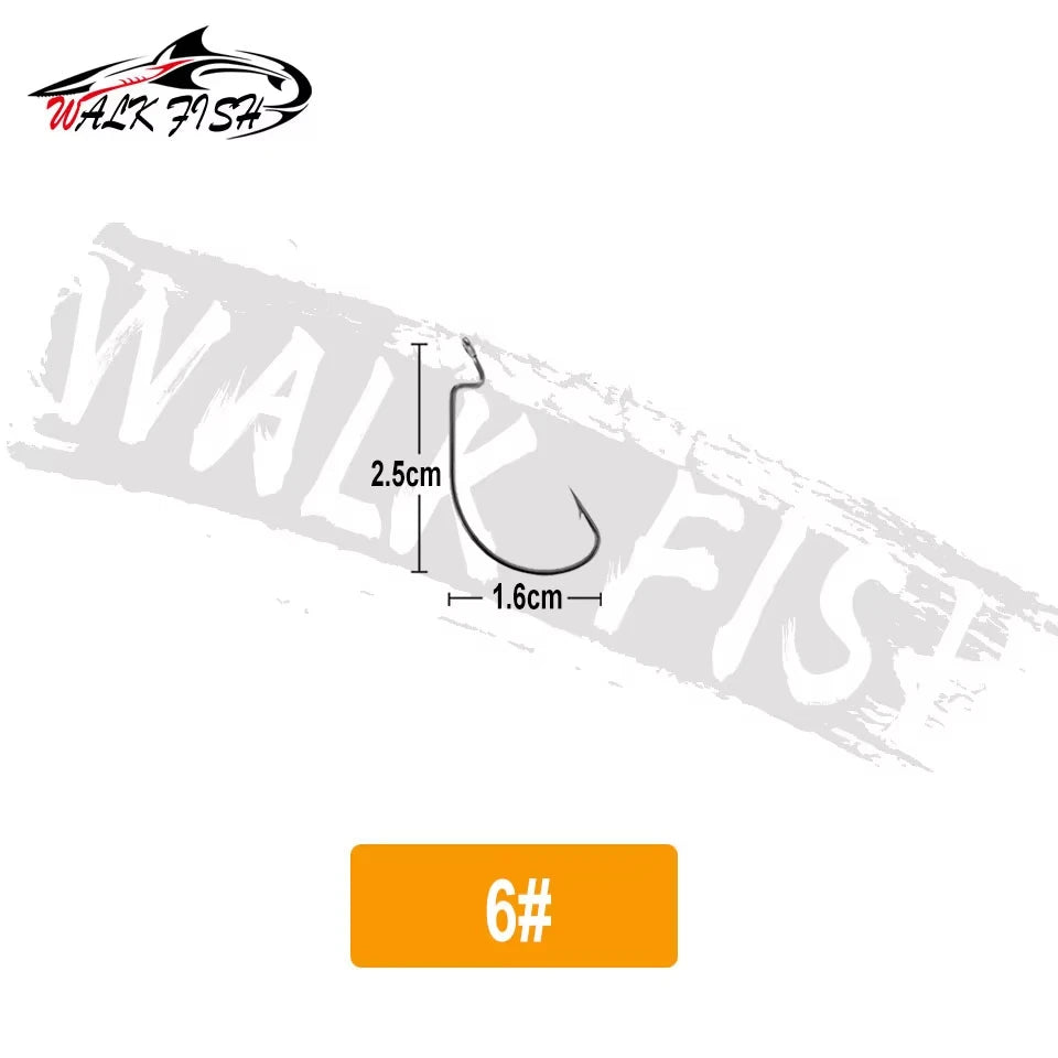 オフセットフック 2.3〜5.5cm 50本入 WALK FISH / ウォークフィッシュ