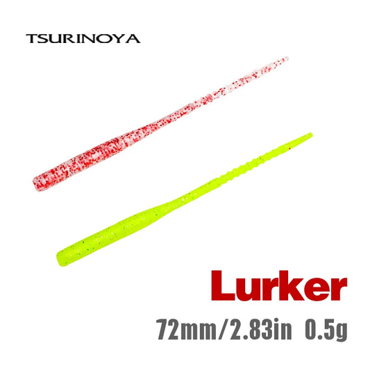 ラーカー アジング・メバリングワーム 72mm/0.5g 12本入り TSURINOYA / ツリノヤ