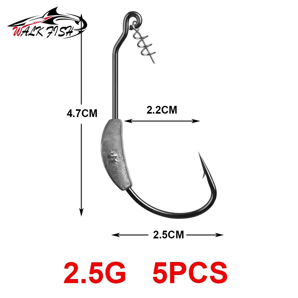 ウェイテッドフック 2〜7g 5本入 WALK FISH / ウォークフィッシュ