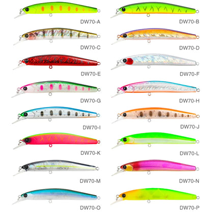 DW70 100SP サスペンドミノー 100mm/9.5g TSURINOYA / ツリノヤ
